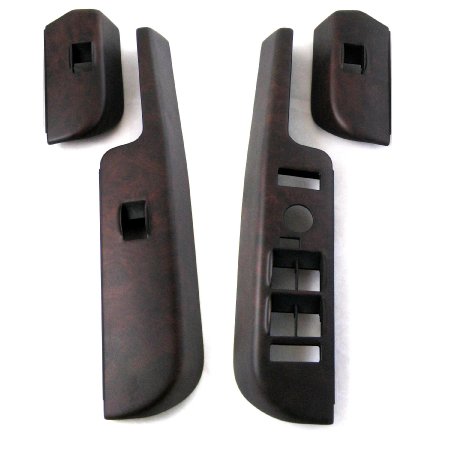 Window Switch Surrounds - Burr Walnut RHD (4pcs) No Mirror Park - Click Image to Close